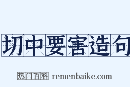 切中要害造句是什么意思的图片